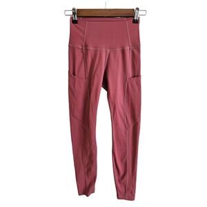 TSL Collection Womens Sz S Athletic Leggings w/ Pockets Blush Pink